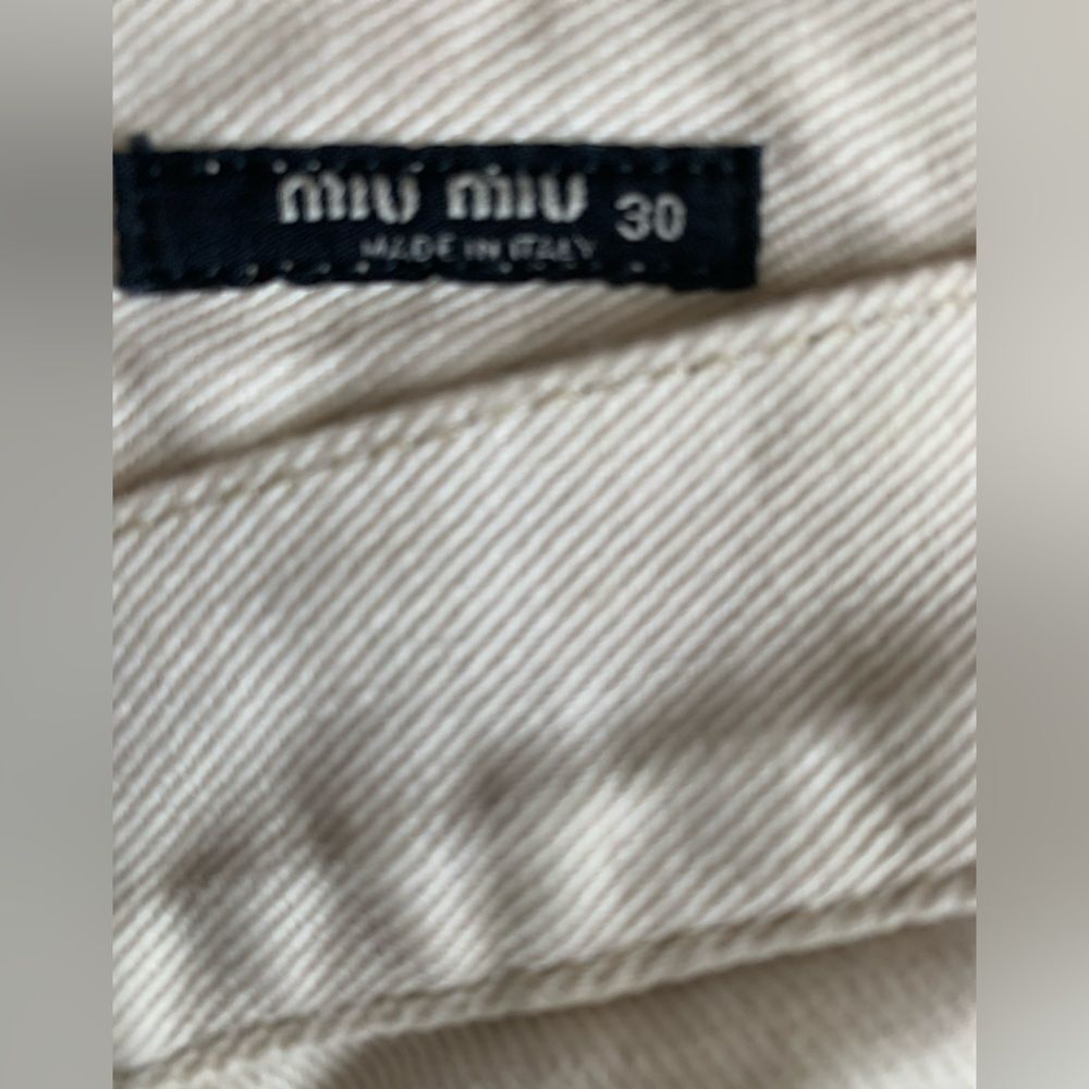 Miu Miu winter white boot cut jeans size 30 - Picture 3 of 9